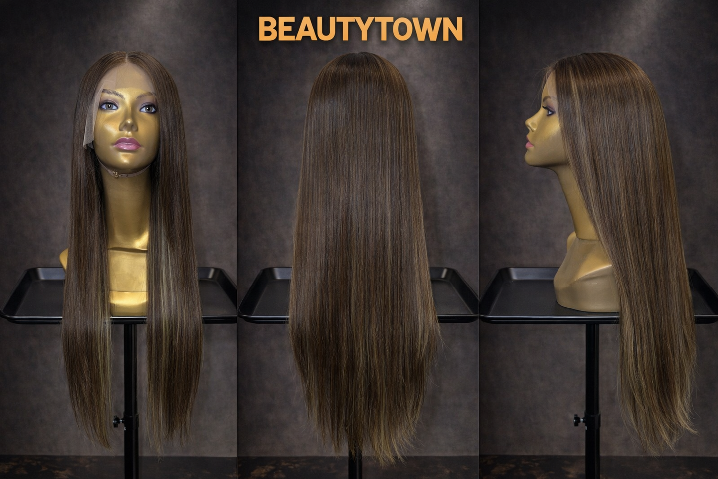 Brown lace front wig