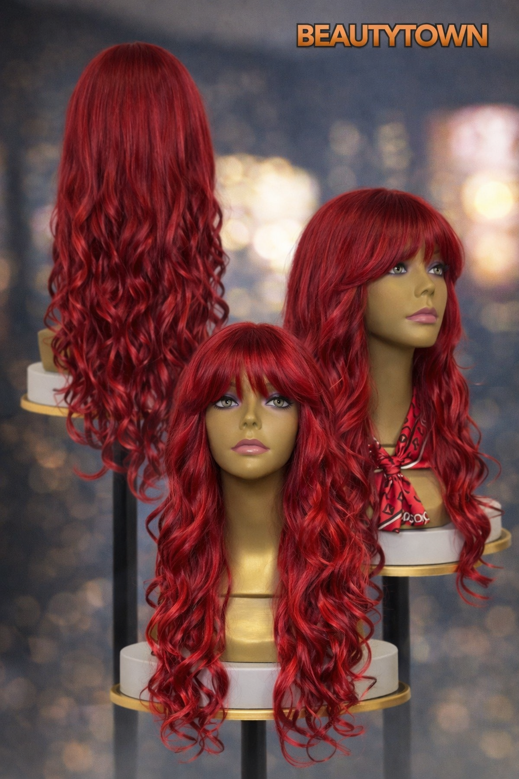 Bold Cherry Red Glam wig