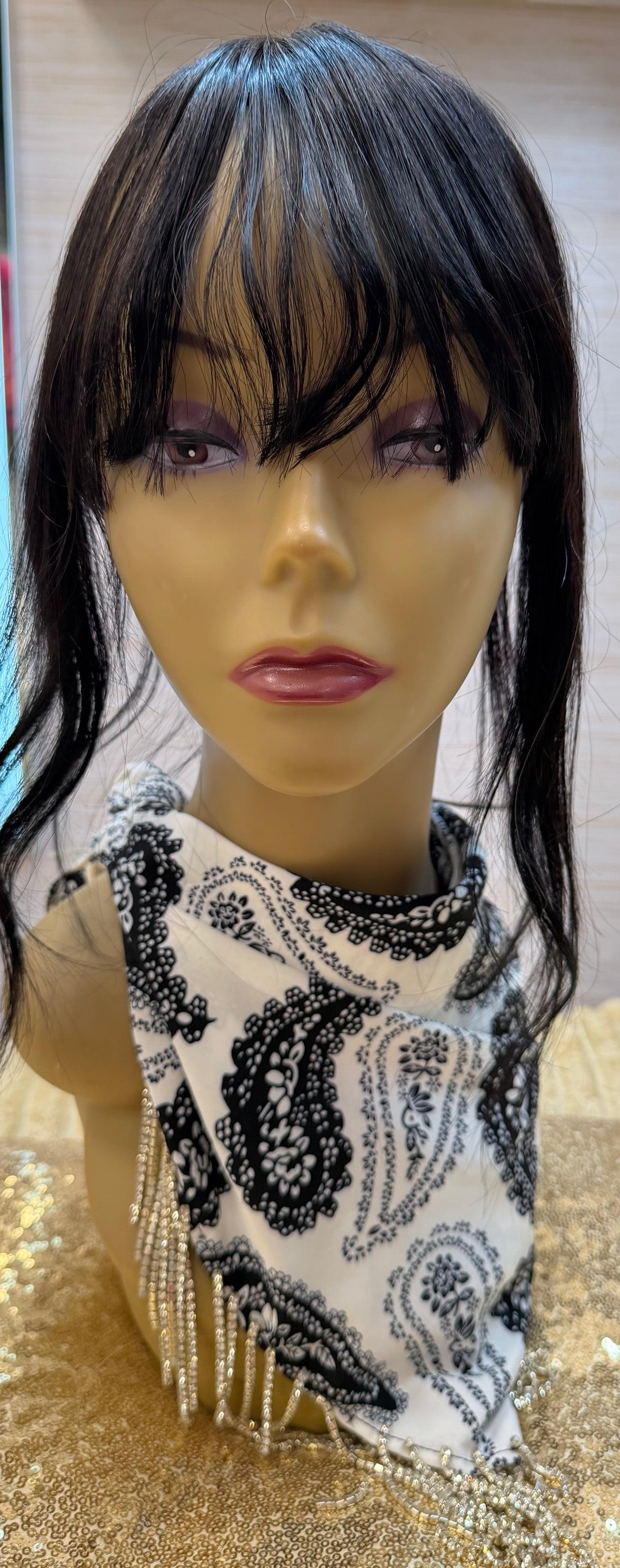 Natural Glam Clip in Bangs