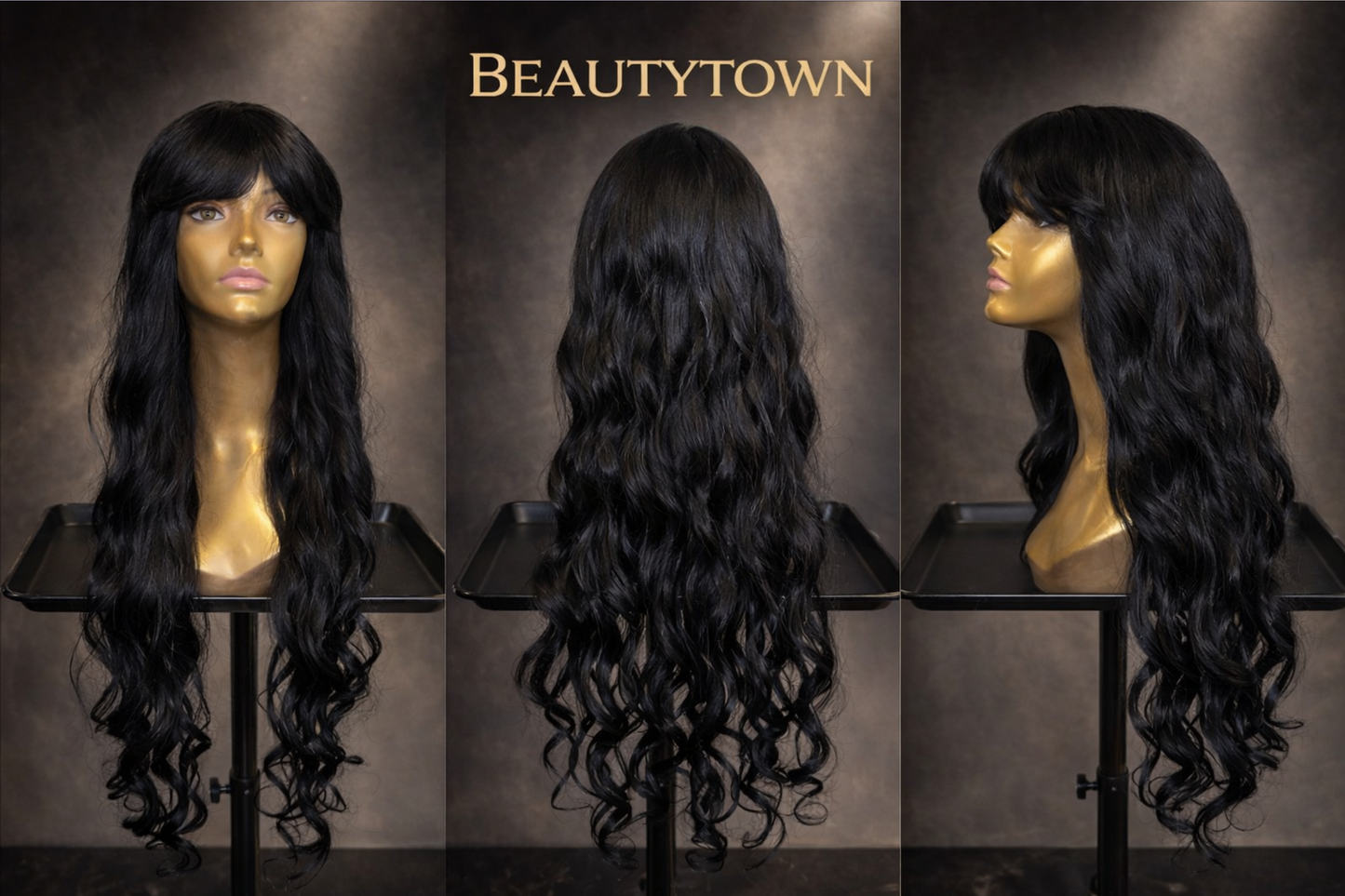 Luxury Jet-black lace front wig