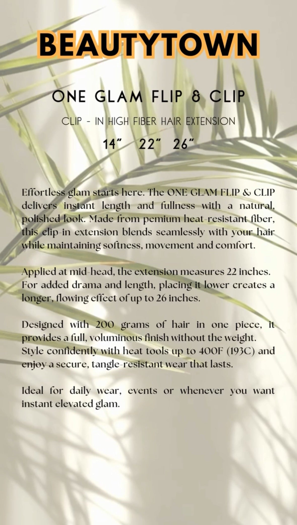 One Glam Flip & Clip 14'