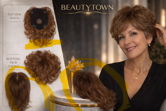 Clip-in hair topper/ Reddish brown