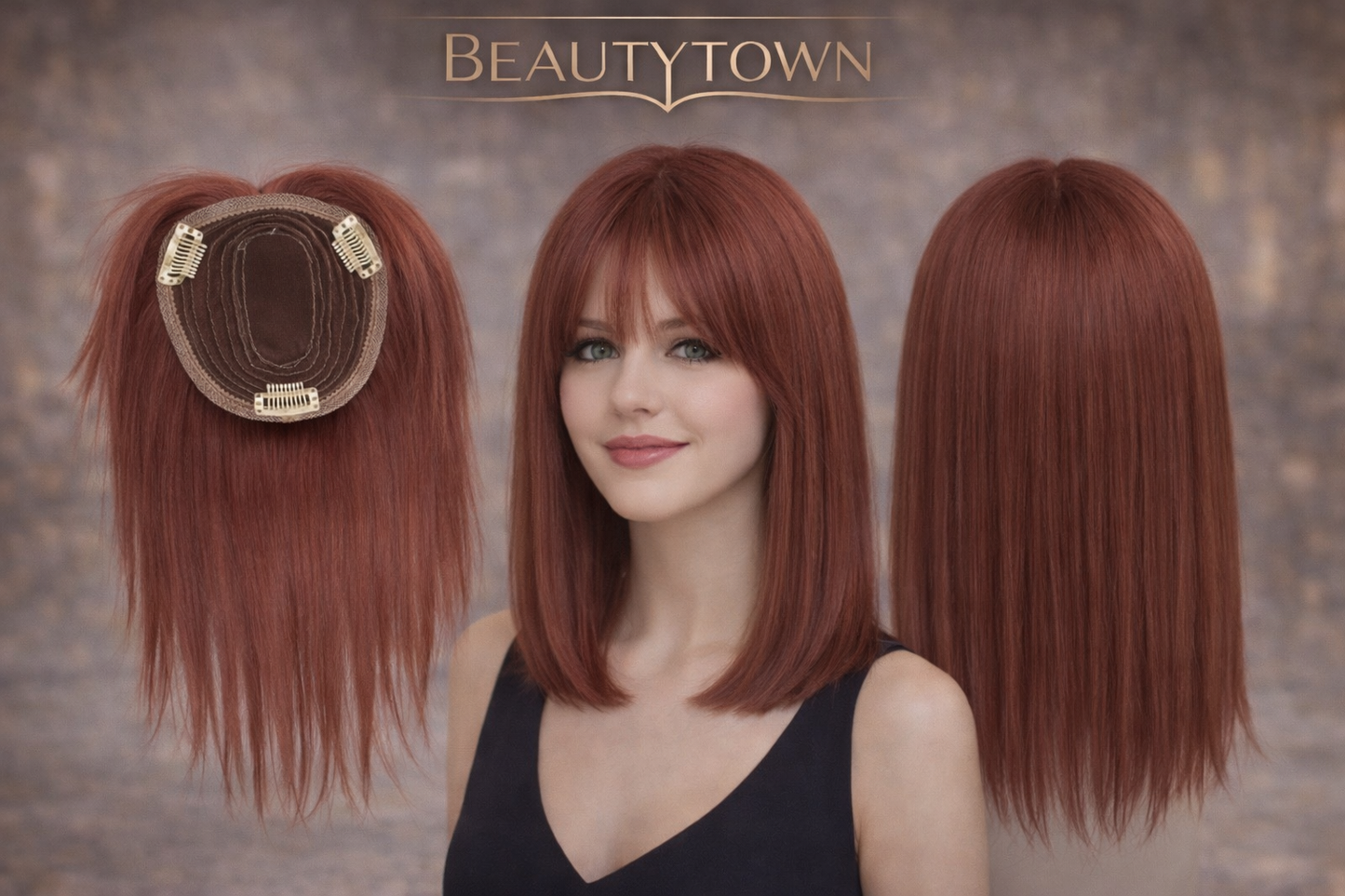Premium hair topper /red