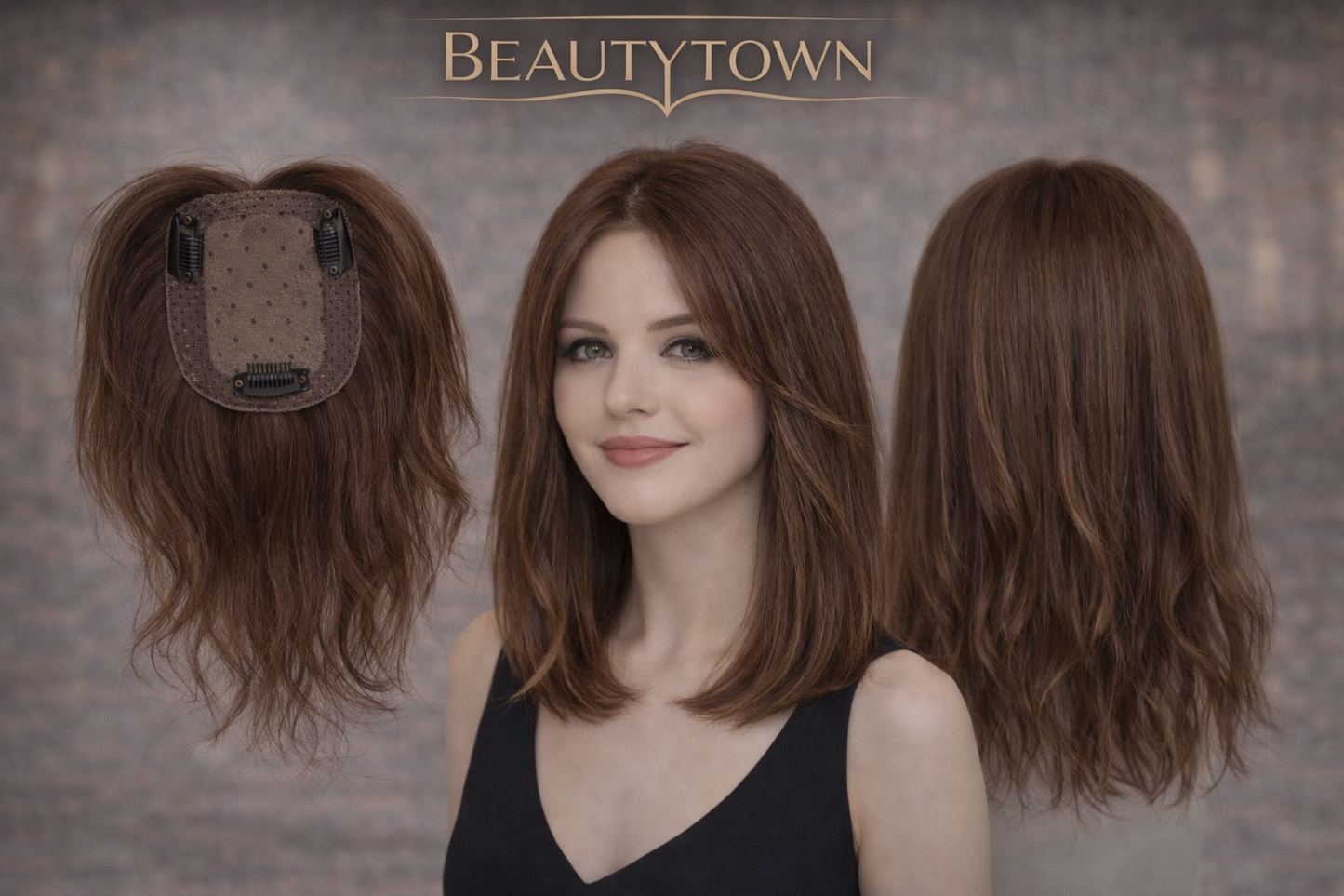 Premium hair topper/ brown