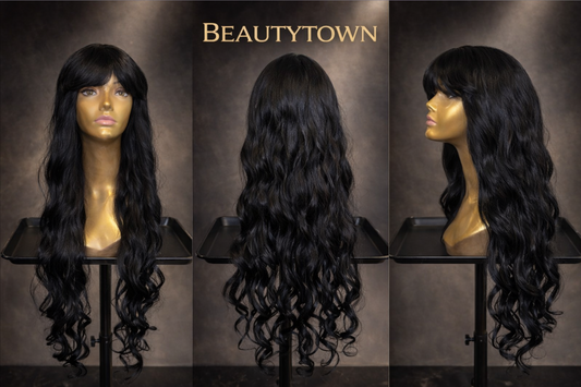 Luxury Jet-black lace front wig